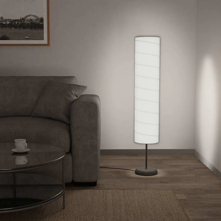vidaXL Lattiavalaisin jalustalla 121 cm valkoinen E27