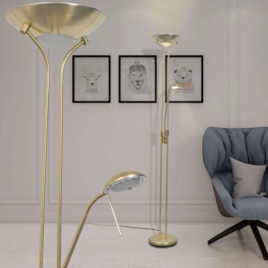 vidaXL Himmennettävä lattiavalaisin LED 23 W
