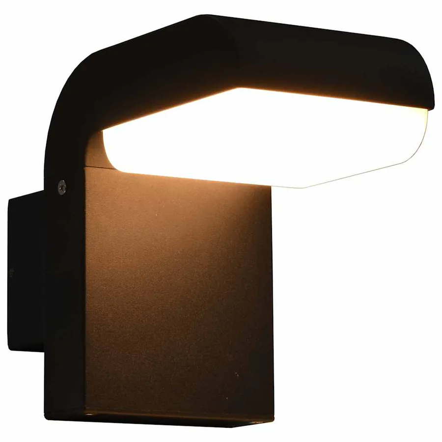 vidaXL Ulkokäyttöön tarkoitettu LED-seinävalaisin 9 W musta soikea