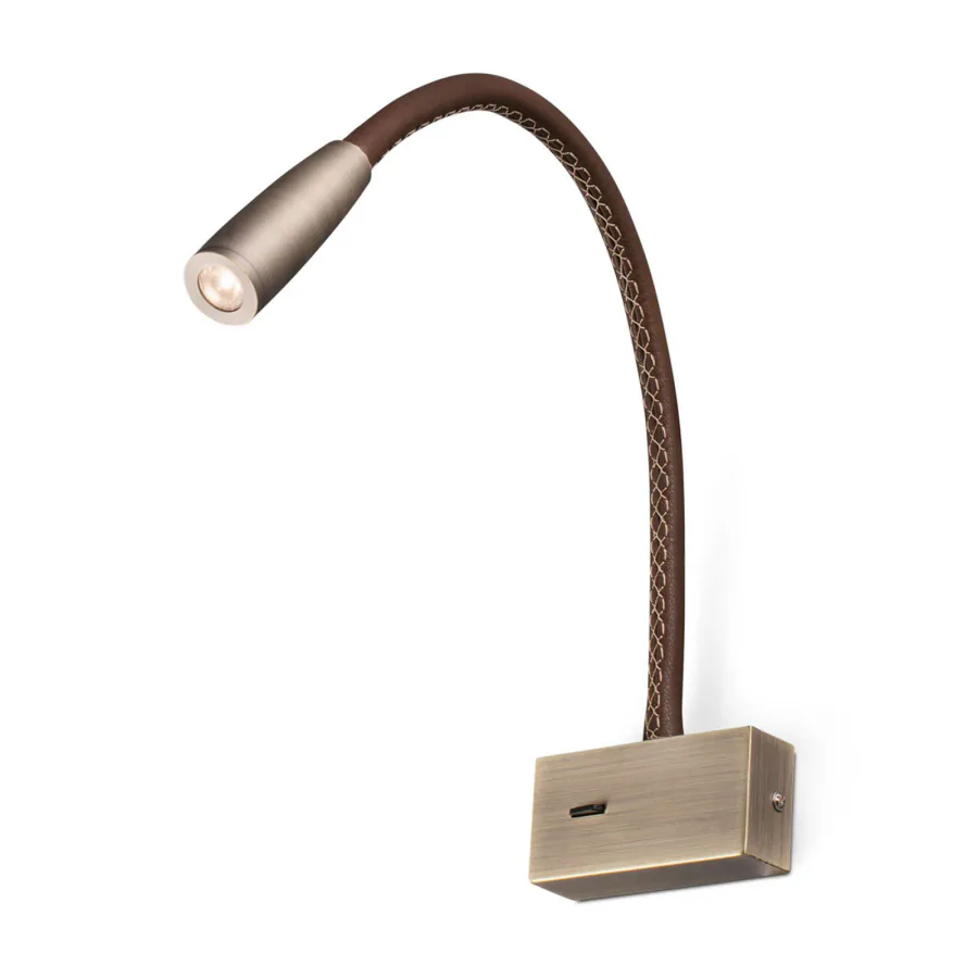 FARO BARCELONA Lead LED-lukuvalaisin, ruskea