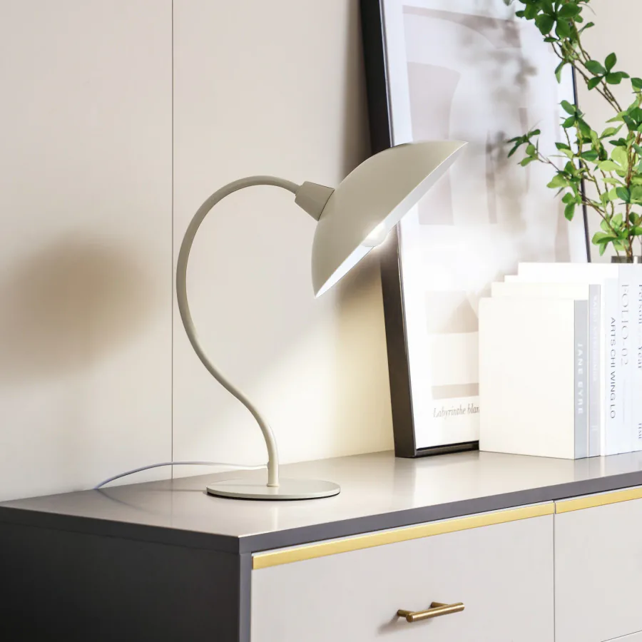 Arvadon Pöytävalaisin Beige - Lucande - Olohuone - Moderni - Metalli - Yksilamppuinen
