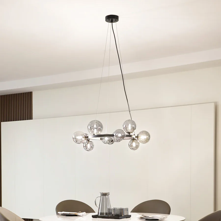 Naelen Round Riippuvalaisin Black/Smoke - Lucande - Keittiö - Moderni - Metalli