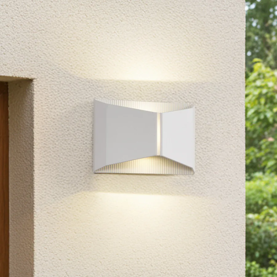 Anlira LED-ulkoseinävalaisin, ylös ja alas, valkoinen, IP65 - Lindby - Terassi