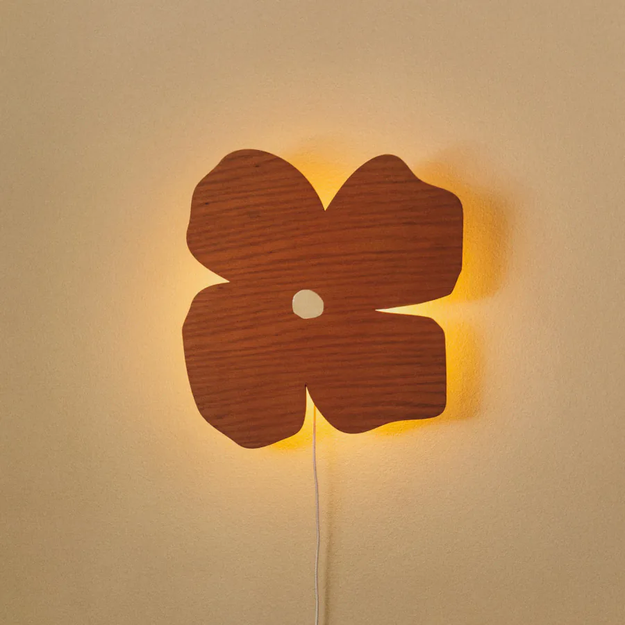 Poesie LED-seinävalaisin, ruskea, Ø 37 cm - ferm LIVING - Lastenhuone