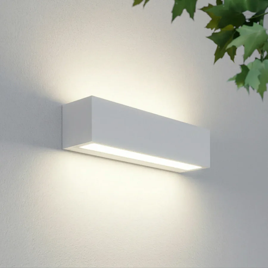 Lengo LED-ulkoseinälamppu, 25 cm, valkoinen, ylös/alas, 3000 K Lucande - Moderni