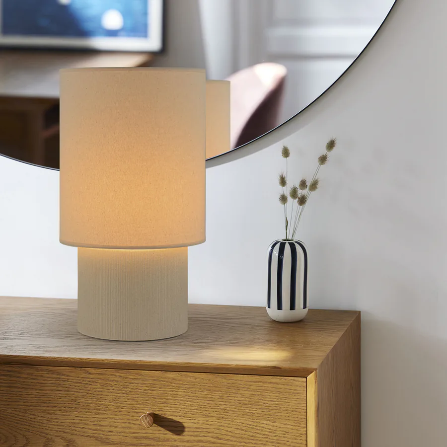 Rhodes-pöytävalaisin, norsunluu/beige, korkeus 51 cm – COREP SAS - Olohuone