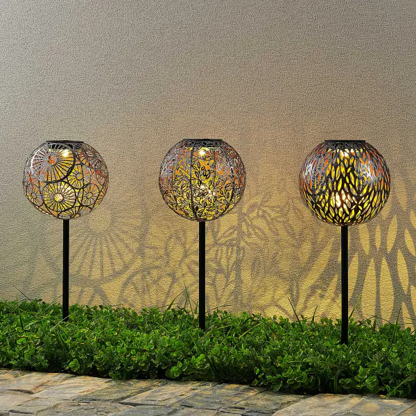 Vilani LED Aurinkokenno Puutarhavalaisin 3 pcs. Silver - Lindby - Terassi
