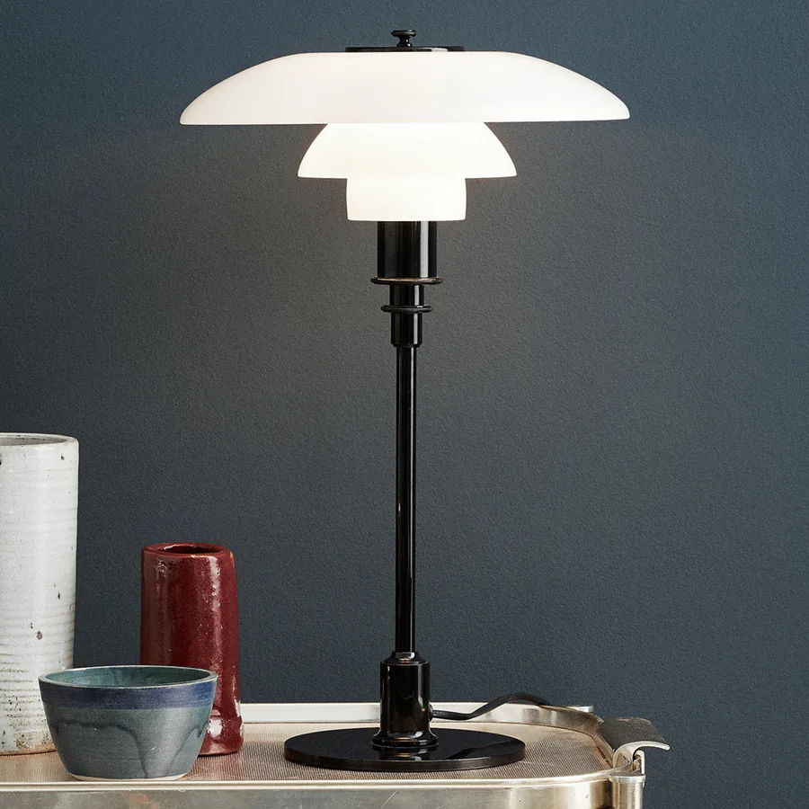 PH 3/2 Pöytävalaisin Musta Kromattu - Louis Poulsen - Olohuone - Design