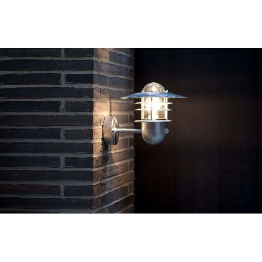 Agger Seinävalaisin w/Sensor Galvanised - Nordlux - Terassi - Metalli