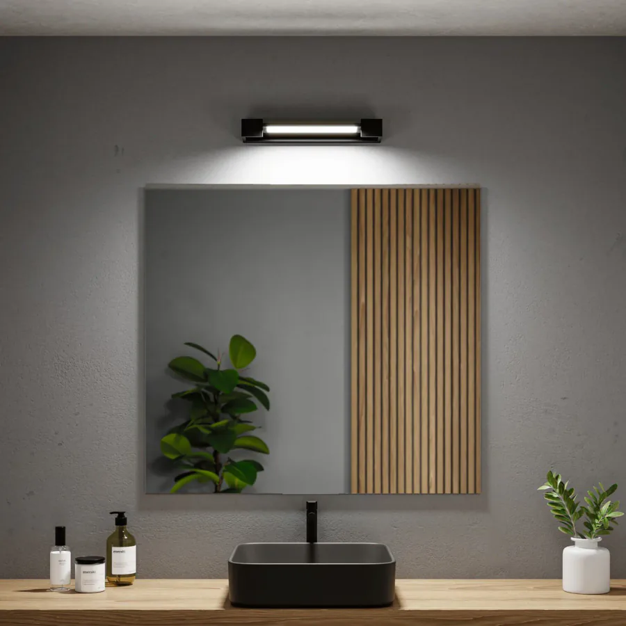 Lucille LED-seinävalaisin 11 W IP44 himmennettävä Musta - Paulmann - Kylpyhuone