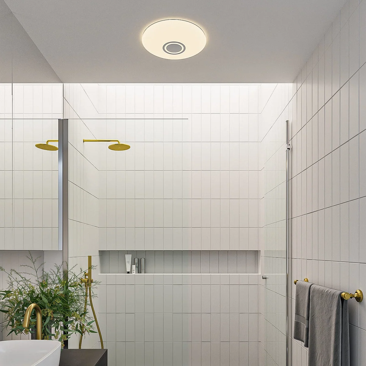 Djay Smart Color Kattovalaisin White - Nordlux - Kylpyhuone - Muovi - Pyöreä