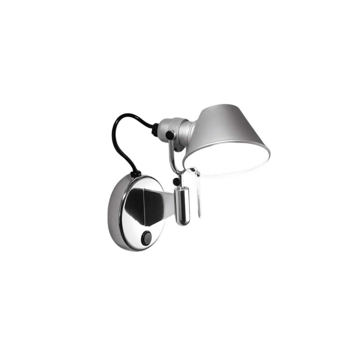 Tolomeo Micro Faretto seinälamppu kytkimellä, alumiini - Artemide - Makuuhuone - Design