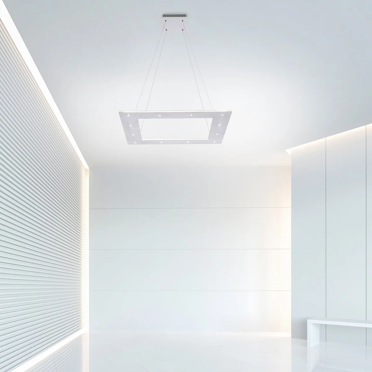 Cosmo LED-riippuvalaisin, alumiini, 50 cm, CCT, kaukosäädin – PURE - Olohuone - Moderni - Metalli - Yksilamppuinen