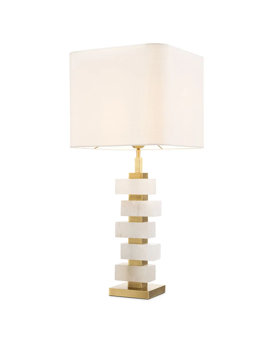Amber Table Lamp Brass